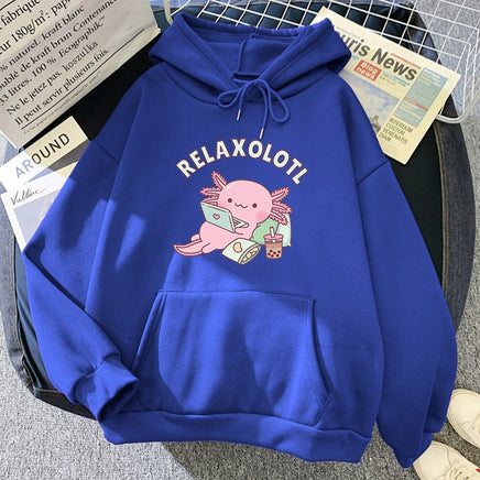Relaxolotl Hoodie - The Mage's Emporium Kore Kawaii Kore Kawaii Shopify Collective Used English Japanese Style Comic Book