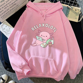 Relaxolotl Hoodie - The Mage's Emporium Kore Kawaii Kore Kawaii Shopify Collective Used English Japanese Style Comic Book