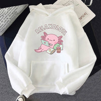 Relaxolotl Hoodie - The Mage's Emporium Kore Kawaii Kore Kawaii Shopify Collective Used English Japanese Style Comic Book