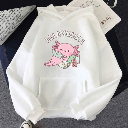 Relaxolotl Hoodie - The Mage's Emporium Kore Kawaii Kore Kawaii Shopify Collective Used English Japanese Style Comic Book
