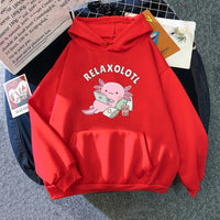 Relaxolotl Hoodie - The Mage's Emporium Kore Kawaii Kore Kawaii Shopify Collective Used English Japanese Style Comic Book
