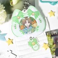 Green PVC Cat Badge Holder (5.8-7.5CM)