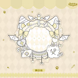 Yellow Acrylic Medical Cat Badge Holder (5.8CM)