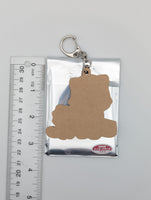 Asmodeus Alice Welcome to Demon School Iruma-kun x Rascal Wooden Keychain