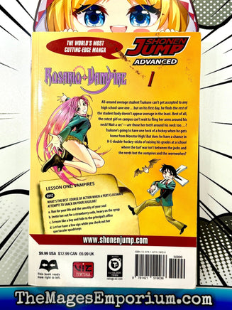 Rosario + Vampire Vol 1 - The Mage's Emporium Viz Media 2410 BackInStock UPDATEMETA Used English Manga Japanese Style Comic Book