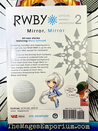 RWBY Official Manga Anthology Vol 2 Mirror, Mirror - The Mage's Emporium Viz Media 2411 BackInStock UPDATEMETA Used English Manga Japanese Style Comic Book