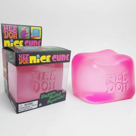 Schylling Nee-Doh Nice Cube Super Solid Squish: Pink Cube