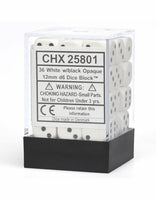 Chessex: D6  Opaque Dice sets - 12mm