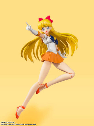 Sailor Venus - Animation Color Edition - "Pretty Guardian Sailor Moon", Bandai Tamashii Nations S.H. Figuarts Figure - The Mage's Emporium Super Anime Store Shopify Collective Super Anime Store Used English Figures Japanese Style Comic Book