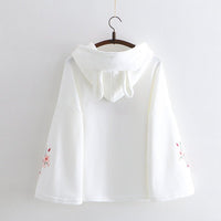 Sakura Bunny Embroidered Hoodie - The Mage's Emporium Kore Kawaii Kore Kawaii Shopify Collective Used English Japanese Style Comic Book