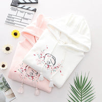 Sakura Bunny Embroidered Hoodie - The Mage's Emporium Kore Kawaii Kore Kawaii Shopify Collective Used English Japanese Style Comic Book
