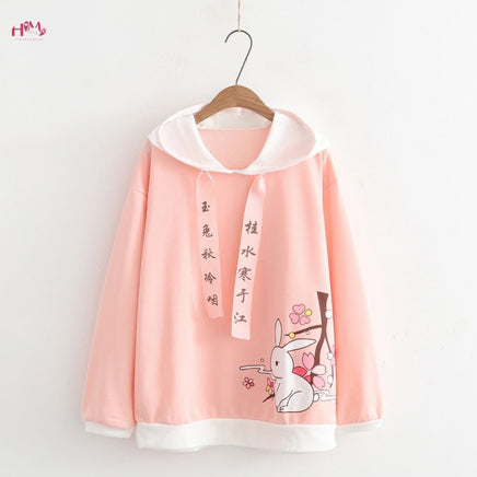Sakura Bunny Hoodie - The Mage's Emporium Kore Kawaii Kore Kawaii Shopify Collective Used English Japanese Style Comic Book