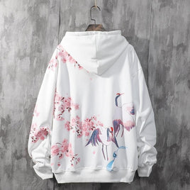 Sakura Crane Hoodie - The Mage's Emporium Kore Kawaii Kore Kawaii Shopify Collective Used English Japanese Style Comic Book