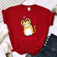 "Saranghae" Cat T-Shirt - The Mage's Emporium Kore Kawaii Kore Kawaii Shopify Collective Used English Japanese Style Comic Book