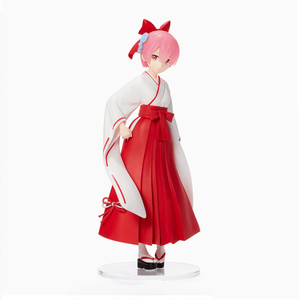 SEGA: Re:Zero Starting Life in Another World - Ram (Shrine Maiden Style) Super Premium Figure - The Mage's Emporium Shumi Toys & Gifts Shopify Collective Shumi Toys & Gifts Used English Prize Japanese Style Comic Book