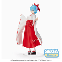 SEGA: Re:Zero Starting Life in Another World - Rem (Shrine Maiden Style) Super Premium Figure - The Mage's Emporium Shumi Toys & Gifts Shopify Collective Shumi Toys & Gifts Used English Prize Japanese Style Comic Book