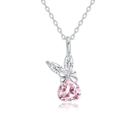 Silver Crystal Bunny Bowknot Pendant - The Mage's Emporium Kore Kawaii Kore Kawaii Shopify Collective Used English Japanese Style Comic Book