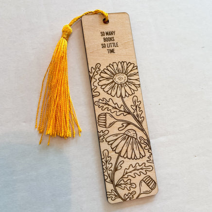 So Many Books, So Little Time Wooden Bookmark - The Mage's Emporium White Rose Books & More Shopify Collective White Rose Books & More Used English Bookmark Japanese Style Comic Book