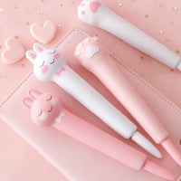 Soft Bunny and Paw Gel Pens - The Mage's Emporium Kore Kawaii Kore Kawaii Shopify Collective Used English Japanese Style Comic Book