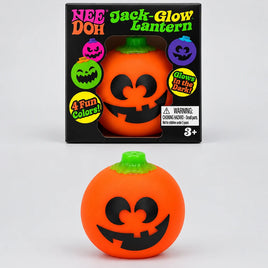 Schylling Nee-Doh 2026 GITD Glow-in-the-Dark Jack Glow Lantern (Orange)