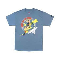DC Comics Stargirl Bombshell Heartbreak Blue Cotton T-Shirt