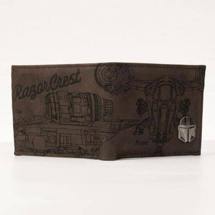 Star Wars: Mandalorian Etched PU Bifold Wallet - Entertainment Earth Exclusive - The Mage's Emporium ToyShnip Shopify Collective ToyShnip Used English Backpacks Japanese Style Comic Book