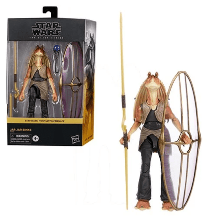 Star Wars: The Black Series - Jar Jar Binks (The Phantom Menace) 6 - Inch Deluxe Action Figure - The Mage's Emporium Shumi Toys & Gifts Shopify Collective Shumi Toys & Gifts Used English The Black Series Japanese Style Comic Book