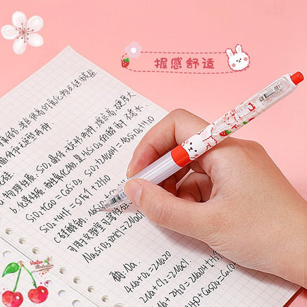 Strawberry Bunny Gel Pens - The Mage's Emporium Kore Kawaii Kore Kawaii Shopify Collective Used English Japanese Style Comic Book