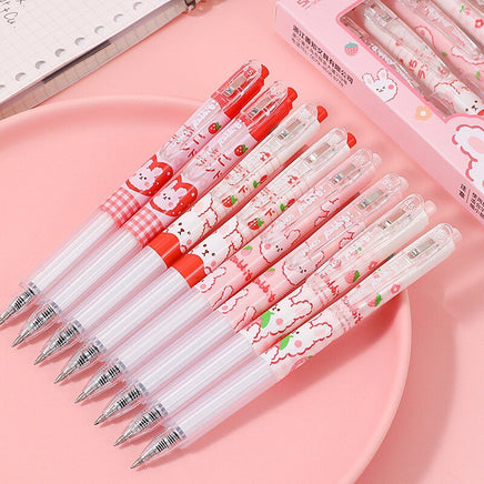 Strawberry Bunny Gel Pens - The Mage's Emporium Kore Kawaii Kore Kawaii Shopify Collective Used English Japanese Style Comic Book