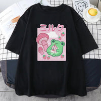 Strawberry Mushroom Frog T-Shirt - The Mage's Emporium Kore Kawaii Kore Kawaii Shopify Collective Used English Japanese Style Comic Book