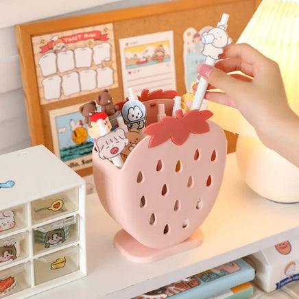 Strawberry Pen Holder - The Mage's Emporium Kore Kawaii Kore Kawaii Shopify Collective Used English Japanese Style Comic Book