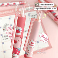 Strawberry Sweets Character Pens Set - The Mage's Emporium Kore Kawaii Kore Kawaii Shopify Collective Used English Japanese Style Comic Book