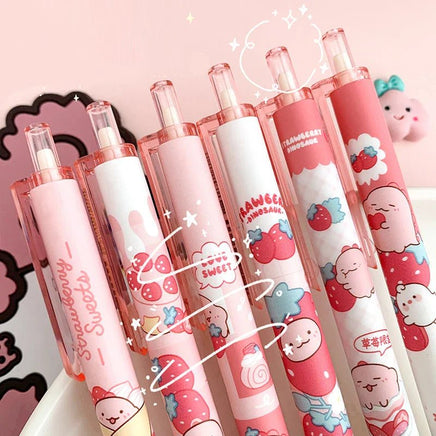 Strawberry Sweets Character Pens Set - The Mage's Emporium Kore Kawaii Kore Kawaii Shopify Collective Used English Japanese Style Comic Book