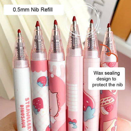 Strawberry Sweets Character Pens Set - The Mage's Emporium Kore Kawaii Kore Kawaii Shopify Collective Used English Japanese Style Comic Book