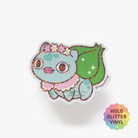 👁👄👁 Stunned Mrs. Bulbasir Holographic Glitter Stickers - The Mage's Emporium Geoffrey Siu Art LLC Geoffrey Siu Art LLC Shopify Collective Used English Vinyl Sticker Japanese Style Comic Book