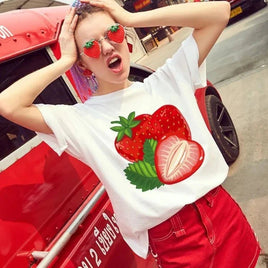 Summer Strawberry T-Shirt - The Mage's Emporium Kore Kawaii Kore Kawaii Shopify Collective Used English Japanese Style Comic Book