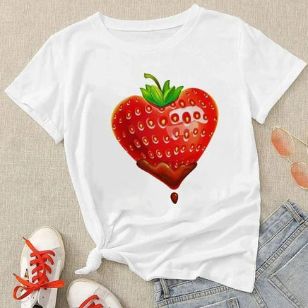 Summer Strawberry T-Shirt - The Mage's Emporium Kore Kawaii Kore Kawaii Shopify Collective Used English Japanese Style Comic Book