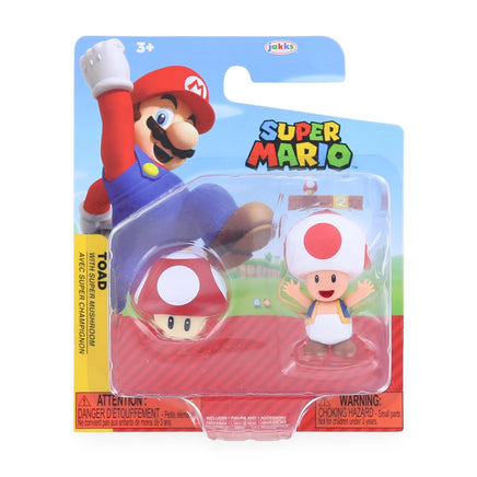 Super Mario Toad with Super Mushroom Figure - The Mage's Emporium Super Anime Store Shopify Collective Super Anime Store Used English Figure Japanese Style Comic Book