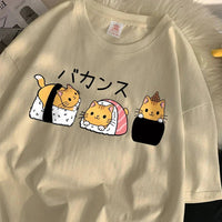 Sushi Cats T-Shirt - The Mage's Emporium Kore Kawaii Kore Kawaii Shopify Collective Used English Japanese Style Comic Book