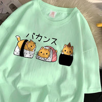 Sushi Cats T-Shirt - The Mage's Emporium Kore Kawaii Kore Kawaii Shopify Collective Used English Japanese Style Comic Book