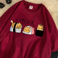 Sushi Cats T-Shirt - The Mage's Emporium Kore Kawaii Kore Kawaii Shopify Collective Used English Japanese Style Comic Book