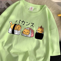 Sushi Cats T-Shirt - The Mage's Emporium Kore Kawaii Kore Kawaii Shopify Collective Used English Japanese Style Comic Book