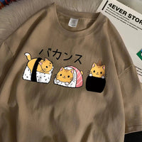 Sushi Cats T-Shirt - The Mage's Emporium Kore Kawaii Kore Kawaii Shopify Collective Used English Japanese Style Comic Book