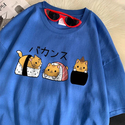 Sushi Cats T-Shirt - The Mage's Emporium Kore Kawaii Kore Kawaii Shopify Collective Used English Japanese Style Comic Book