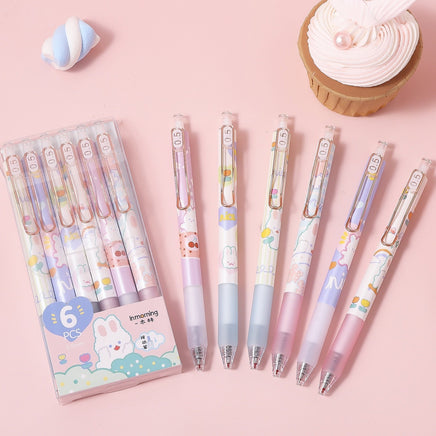 Sweet Bunny Gel Pens Set - The Mage's Emporium Kore Kawaii Kore Kawaii Shopify Collective Used English Japanese Style Comic Book