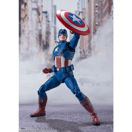 Tamashii Nations S.H. Figuarts: Avengers - Captain America (Avengers Assemble Edition) - The Mage's Emporium Shumi Toys & Gifts Shopify Collective Shumi Toys & Gifts Used English S.H. Figuarts Japanese Style Comic Book