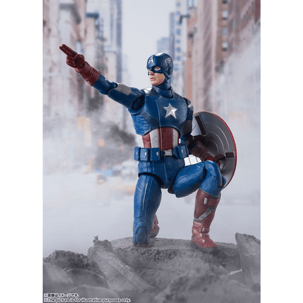 Tamashii Nations S.H. Figuarts: Avengers - Captain America (Avengers Assemble Edition) - The Mage's Emporium Shumi Toys & Gifts Shopify Collective Shumi Toys & Gifts Used English S.H. Figuarts Japanese Style Comic Book