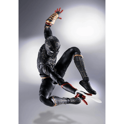 Tamashii Nations S.H. Figuarts: Spider - Man: No Way Home - Spider - Man (Black & Gold Suit) - The Mage's Emporium Shumi Toys & Gifts Shopify Collective Shumi Toys & Gifts Used English S.H. Figuarts Japanese Style Comic Book