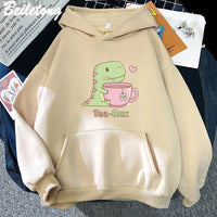 "Tea - Rex" Dinosaur & Tea Lover Hoodie - The Mage's Emporium Kore Kawaii Kore Kawaii Shopify Collective Used English Japanese Style Comic Book