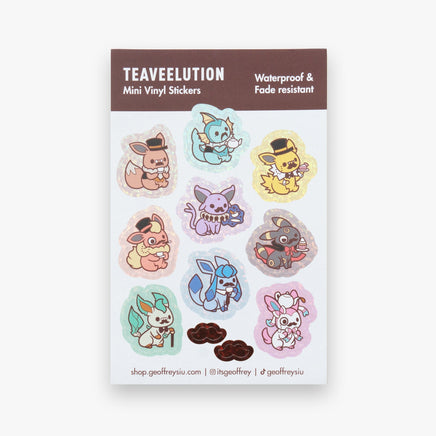 Teaveelution Mini Vinyl Sticker Sheet - The Mage's Emporium Geoffrey Siu Art LLC Geoffrey Siu Art LLC Shopify Collective Used English Sticker Sheet Japanese Style Comic Book